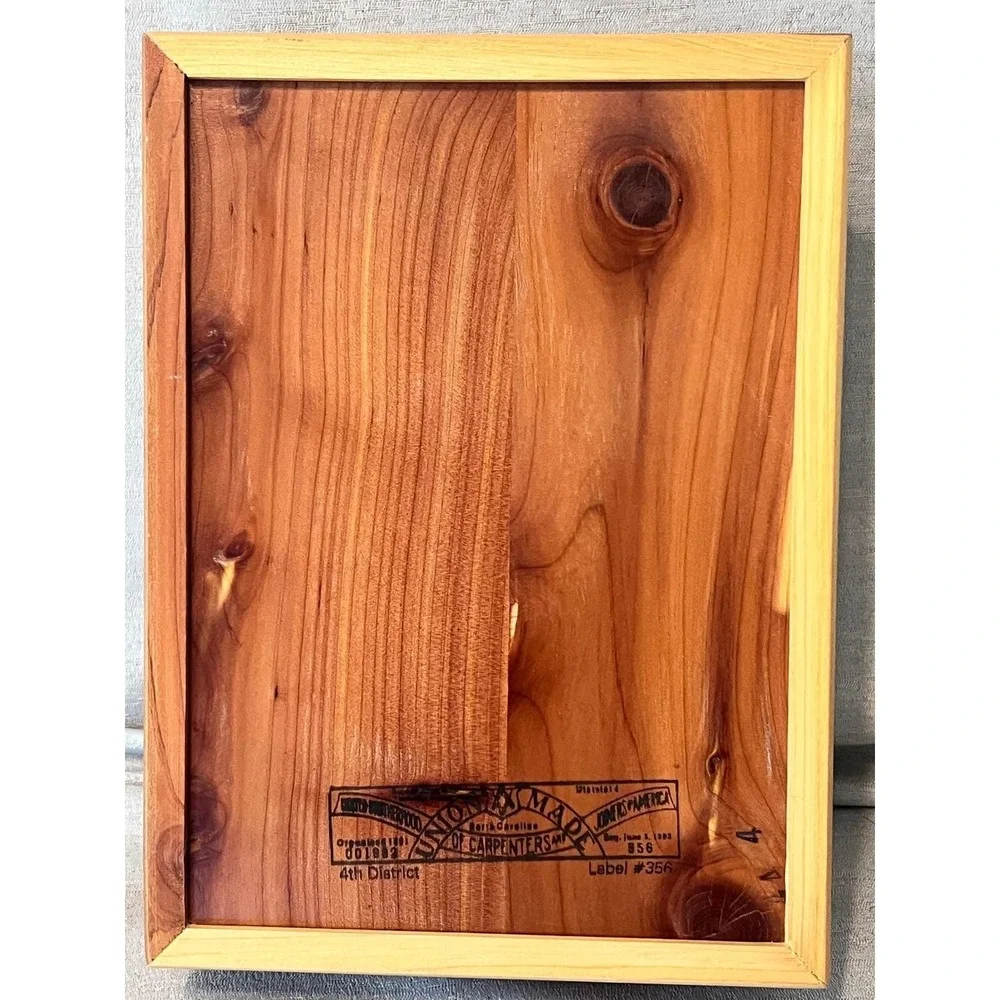 Cedar Wood Holy Bible Box UAW Local 735 KJV Comfort Edition Union Made Religious